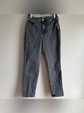 Madewell curvy perfect vintage jeans 27 lunar black tapered 90s hi rise stretch